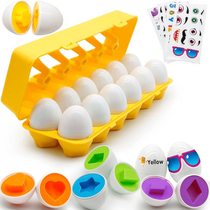 Children's Early Education Multi Shapes Eggs Toy for shape matching