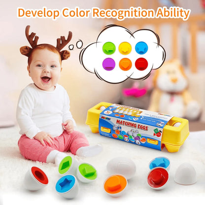Children's Early Education Multi Shapes Eggs Toy for shape matching