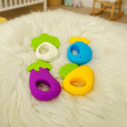 Colorful Baby Teether Set – 4-Piece Teething Toys
