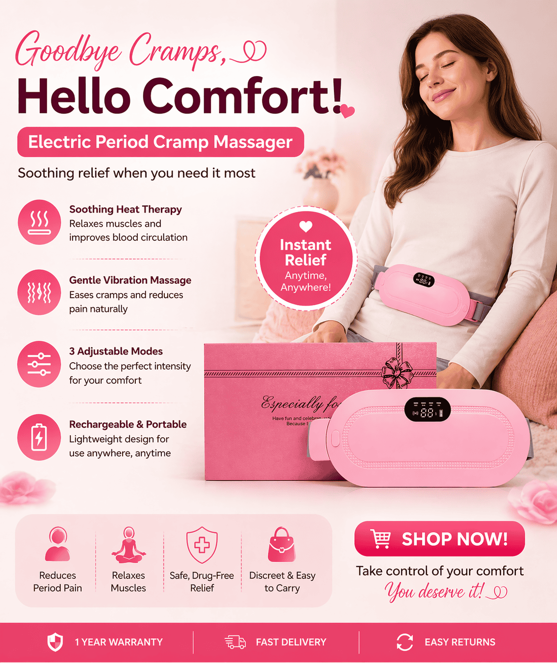 Electric Period Cramp Massager