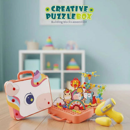 Creative 3D Drill Toy Set Space Simulation Screw Tool Box