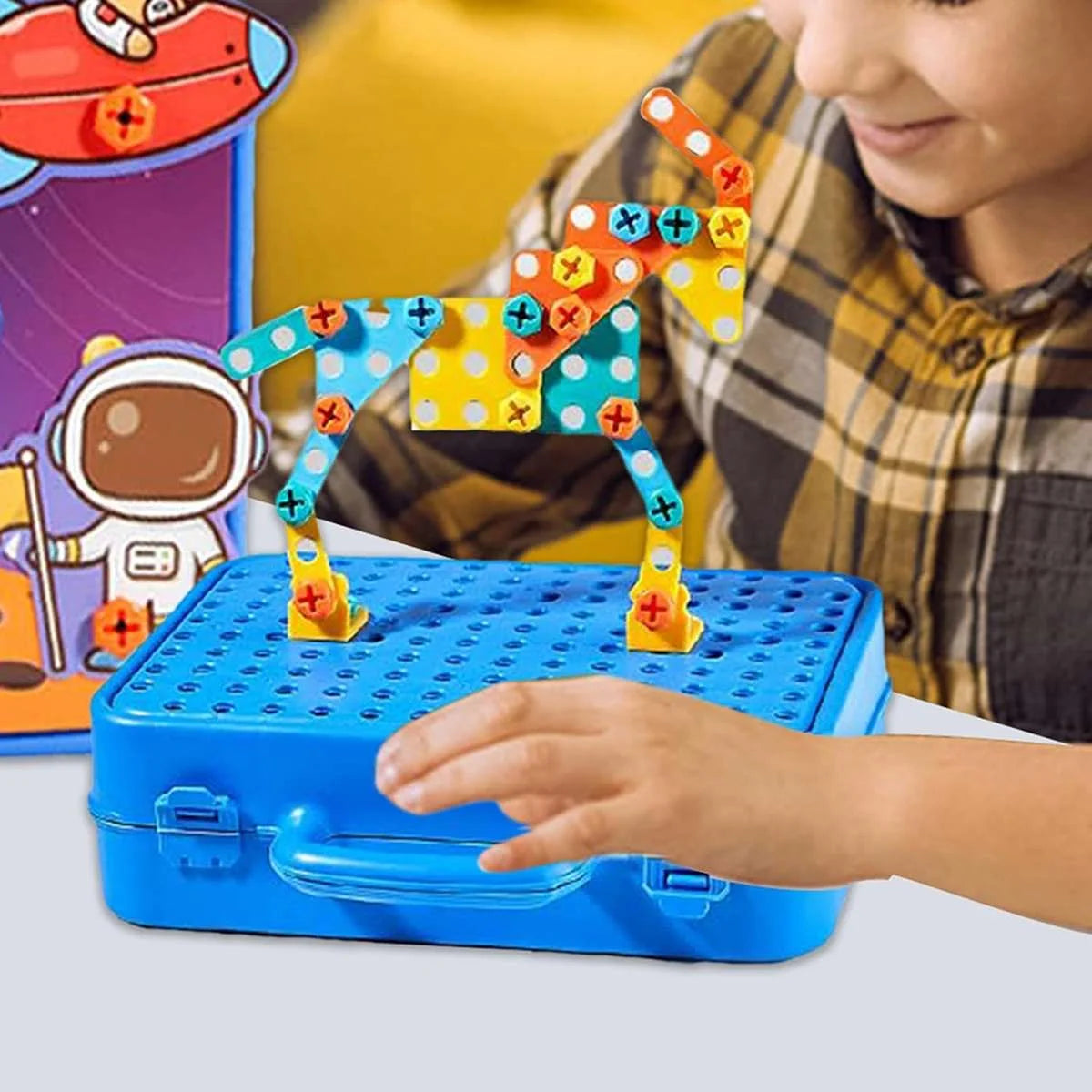 Creative 3D Drill Toy Set Space Simulation Screw Tool Box