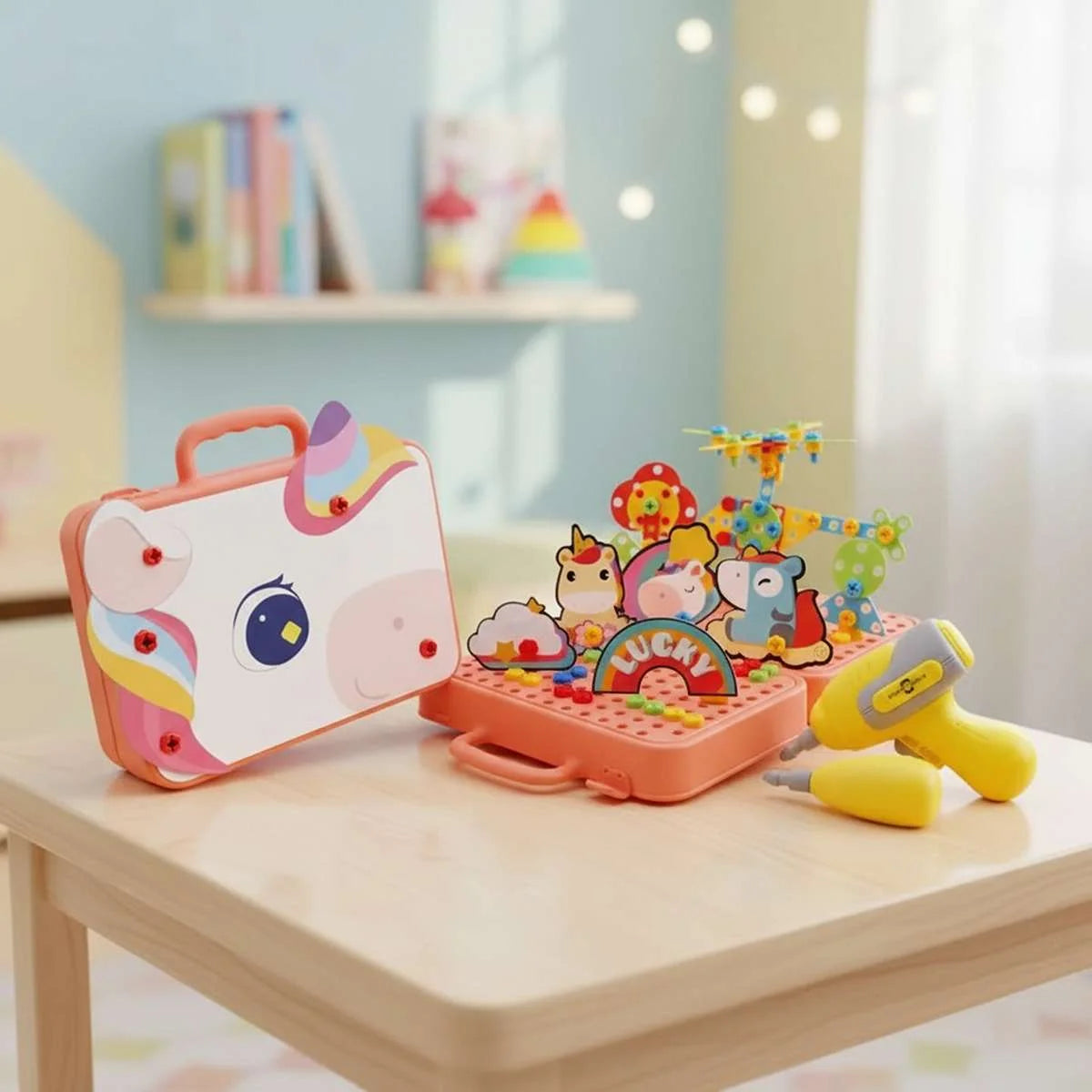 Creative 3D Drill Toy Set Space Simulation Screw Tool Box