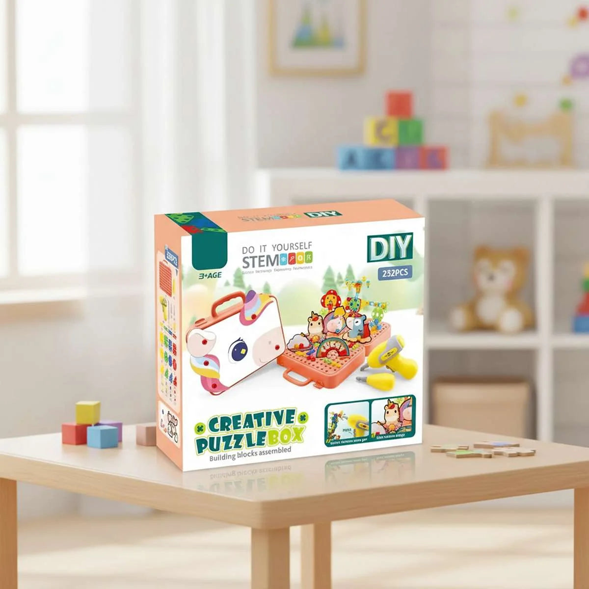 Creative 3D Drill Toy Set Space Simulation Screw Tool Box