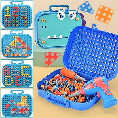 Creative 3D Drill Toy Set Space Simulation Screw Tool Box