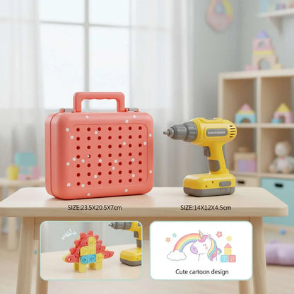 Creative 3D Drill Toy Set Space Simulation Screw Tool Box
