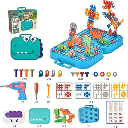 Creative 3D Drill Toy Set Space Simulation Screw Tool Box