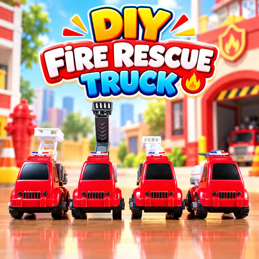 DIY Fire Rescue Truck for Kids – STEM Building Toy
