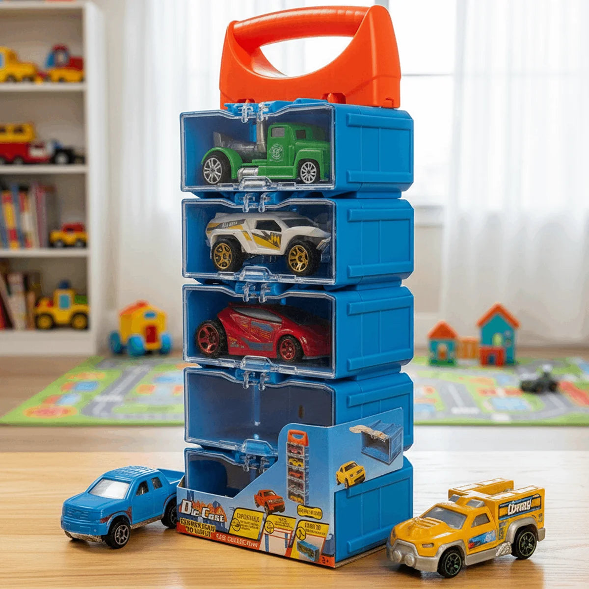 Diecast metal toy cars collection set for kids with colorful miniature vehicles