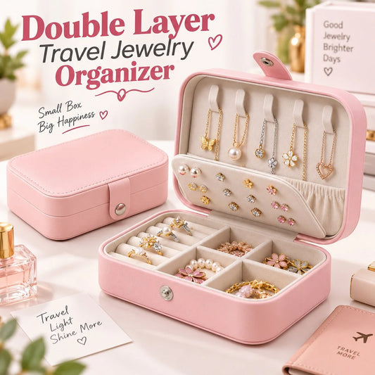 Doubled Layer Travel Jewelry Organizer - Deliverrpk