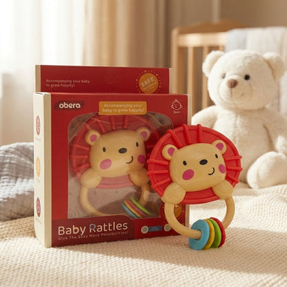 Lion Shape Colorful Baby Rattles