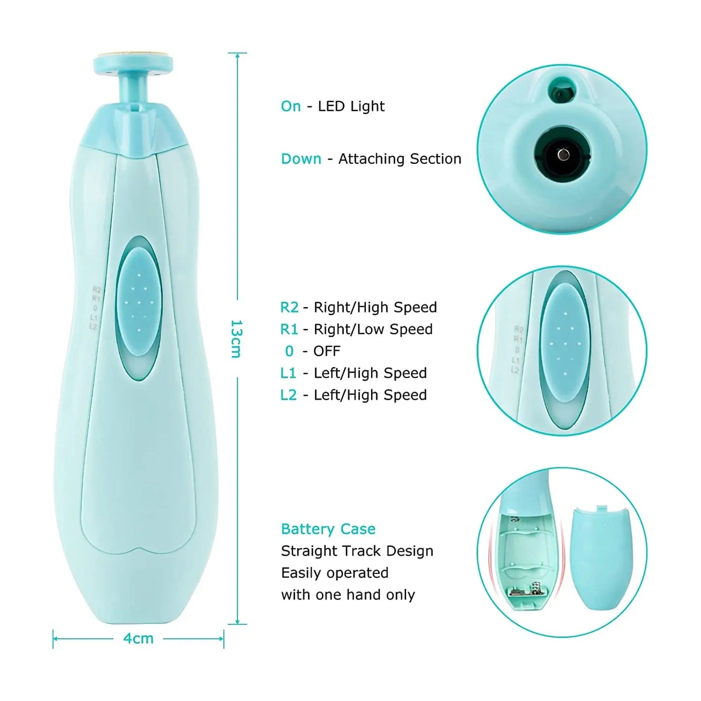 Electric Baby Nail Trimmer - Deliverrpk