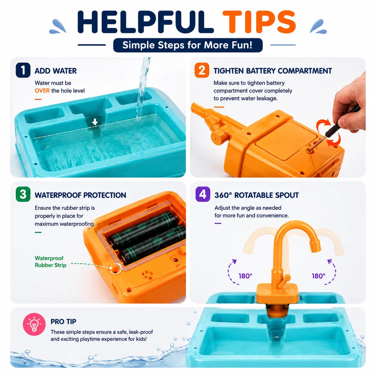 Electric Kitchen Sink Play set with Running Water-deliverrpk