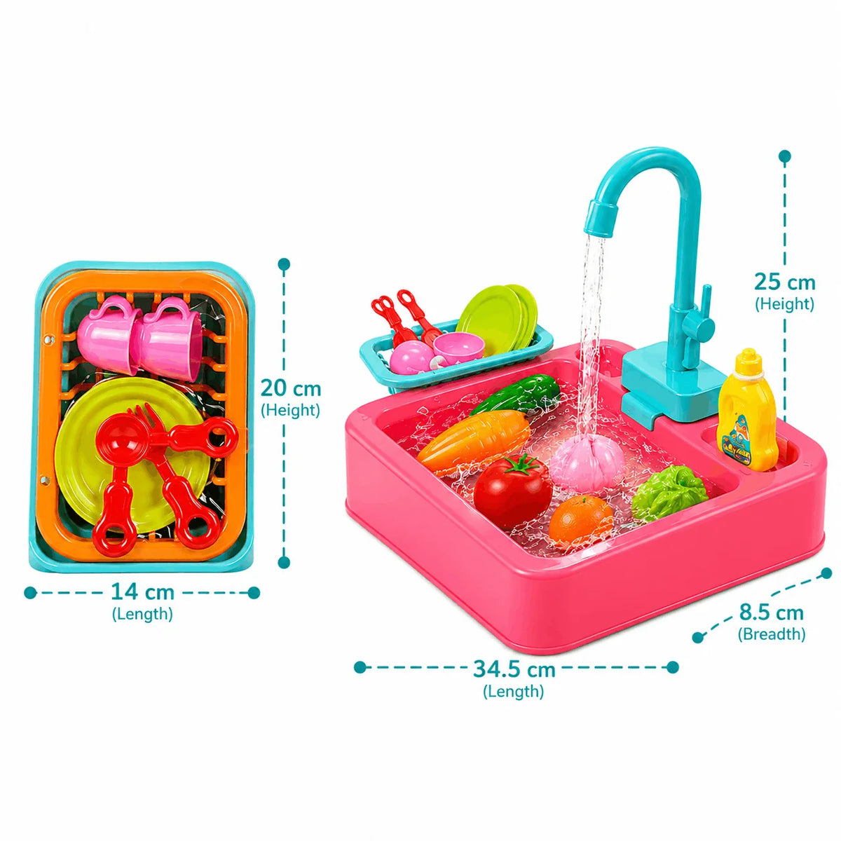 Electric Kitchen Sink Play set with Running Water-deliverrpk