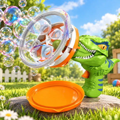 Electric Dinosaur Bubble Maker Gun toy for Kids - deliverrpk