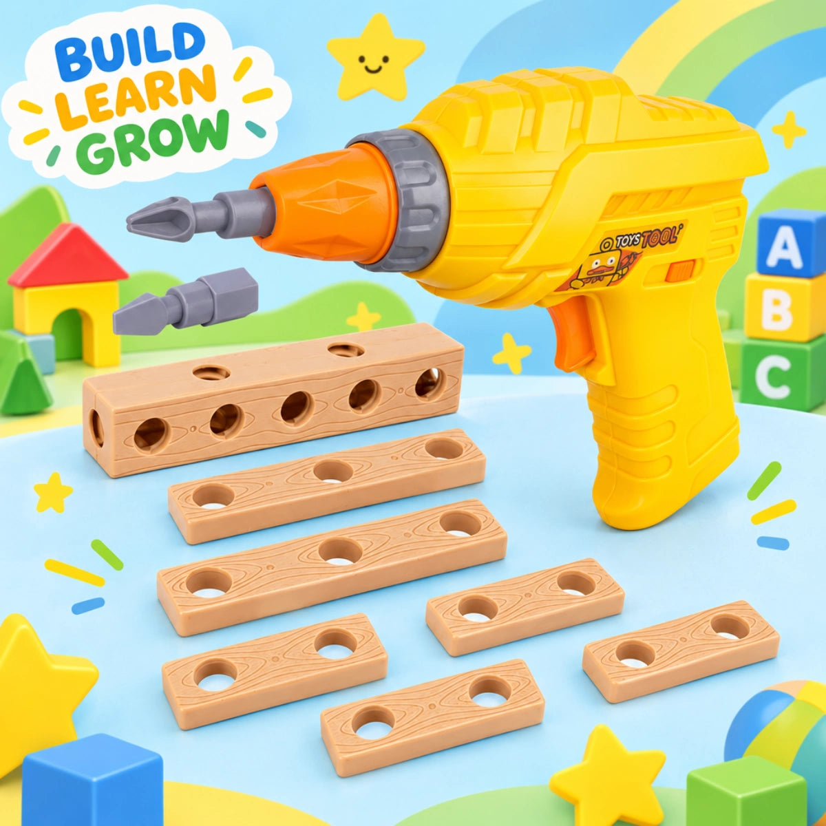 Electric Toy Drill Set for Kids – Battery Operated Pretend Play Tool Kit - deliverrpk