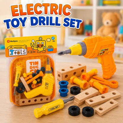 Electric Toy Drill Set for Kids – Battery Operated Pretend Play Tool Kit - deliverrpk