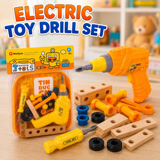Electric Toy Drill Set for Kids – Battery Operated Pretend Play Tool Kit - deliverrpk