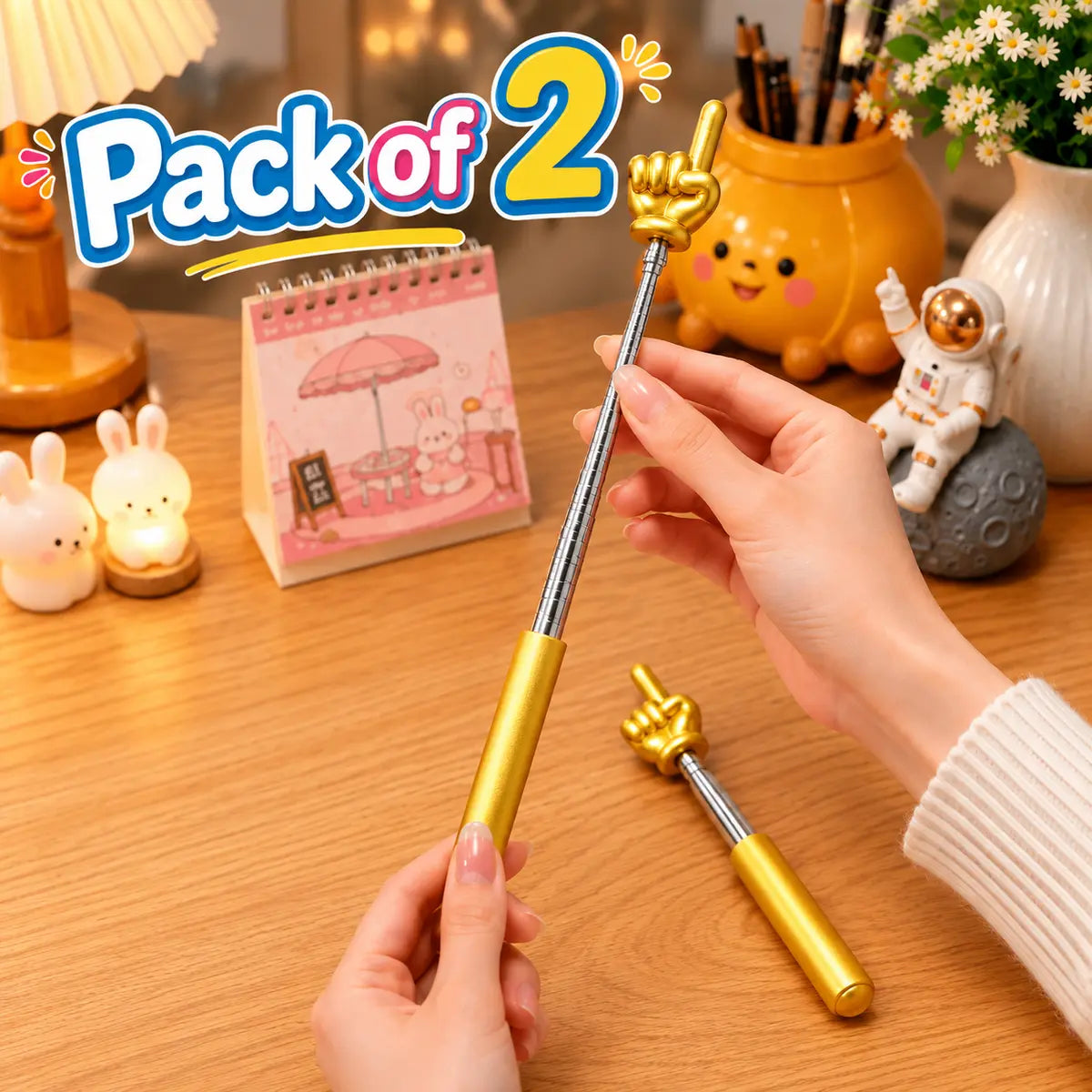 Finger Hand Reading Pointer Stick Extendable Classroom Pointer