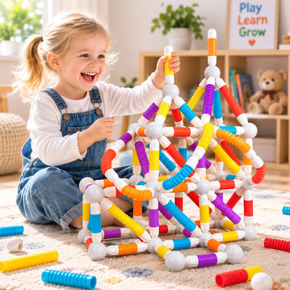 Flexible Magnetic Tube Building Blocks 26pcs for kids creative construction