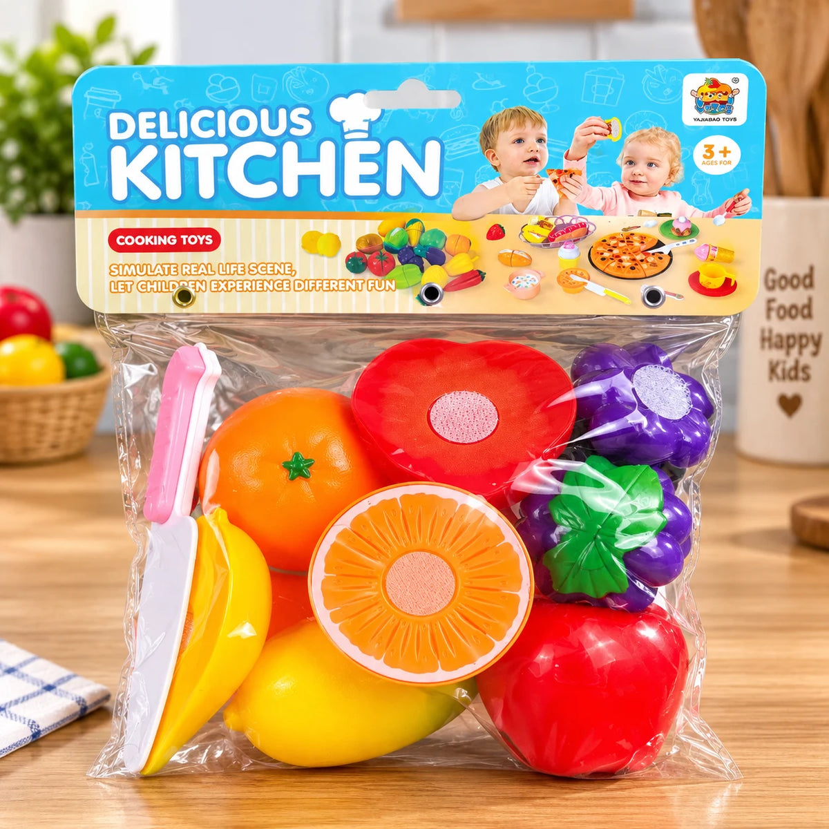 Food Cutting Play Set for Kids random pretend food kitchen toy set