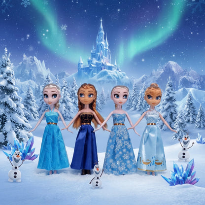 Frozen Dolls - 4 in 1 dolls Elsa Doll Girls Toys Fever Princess
