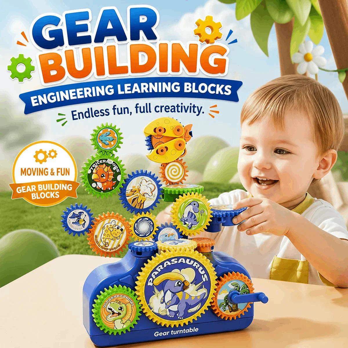 Electric & Manual Gear Building Blocks for Kids
