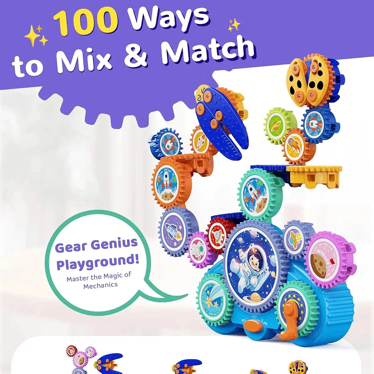 Electric & Manual Gear Building Blocks for Kids