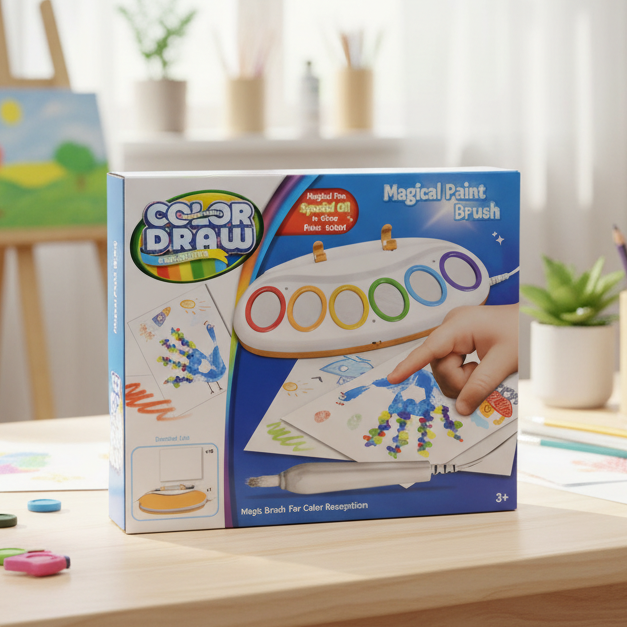 Magical Paint Brush Coloring Kit with Color Recognition & Special Paper