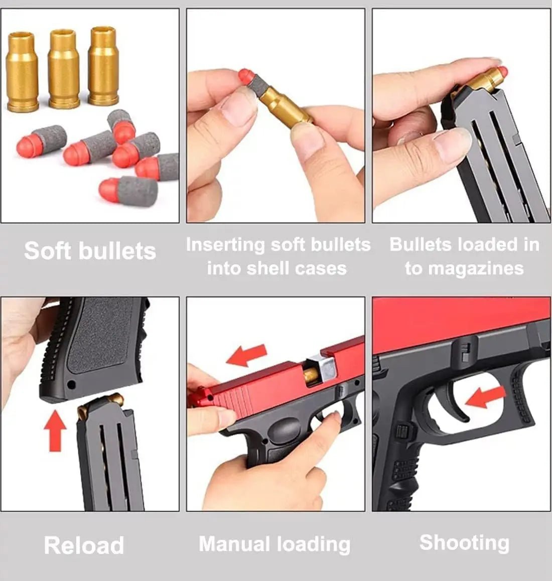 Glock Soft Bullet Gun - Toynix