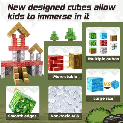 Minecraft Magnetic Building Blocks Cubes 100pc