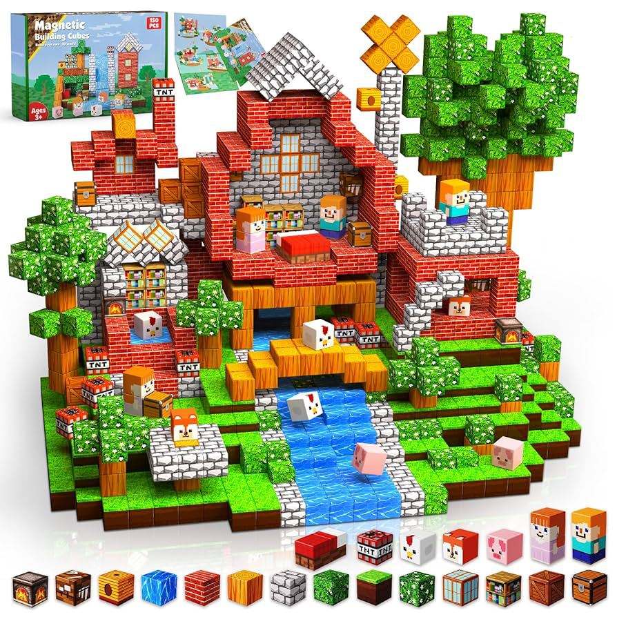 Minecraft Magnetic Building Blocks Cubes 100pc