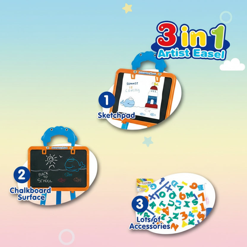 3 in 1 Learning Easel Board for Kids