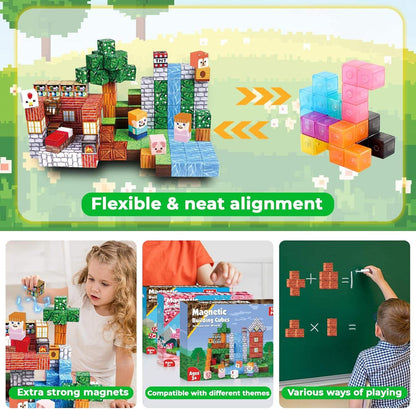Minecraft Magnetic Building Blocks Cubes 100pc