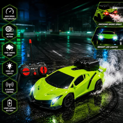 High Speed Remote Control Spray Car for Kids