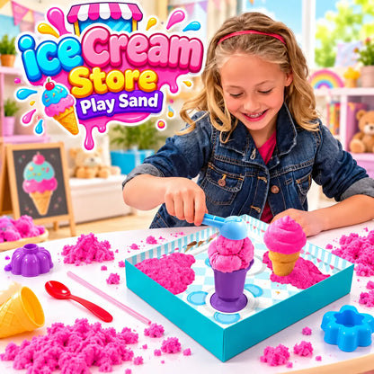Ice Cream Store Play Sand Playset for Kids