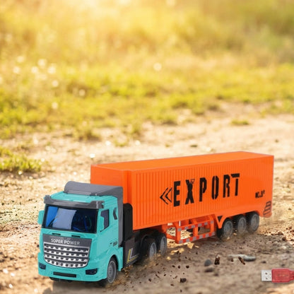 Remote control cargo transport truck toy for kids