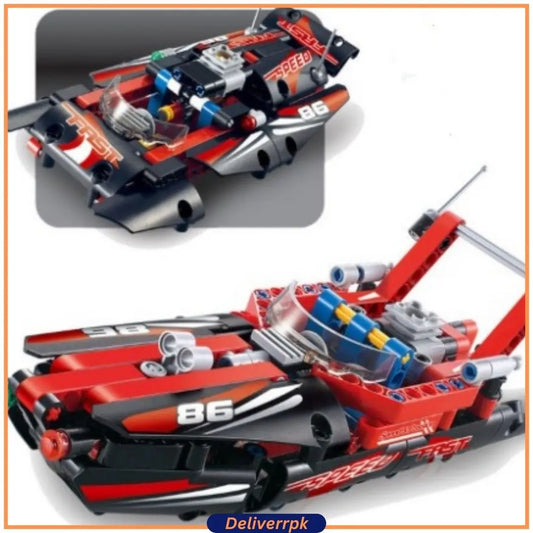 JISI Bricks -Mec Factor Speedboat - Deliverrpk