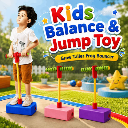 Kids Balance & Jump Toy – Grow Taller Frog Bouncer