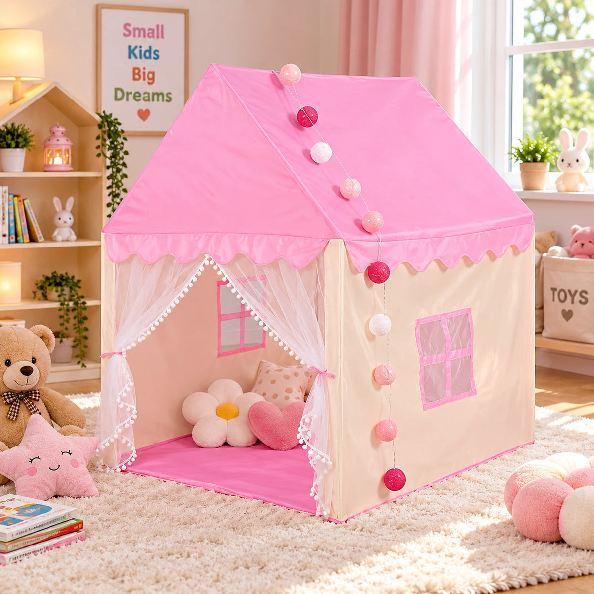 Kids Indoor Playhouse Tent for pretend play and indoor activities