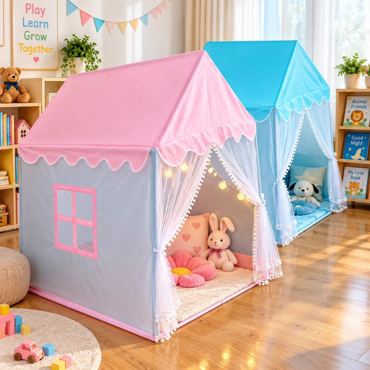 Kids Indoor Playhouse Tent for pretend play and indoor activities