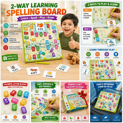 Wooden Magnetic Color & Word Maze Puzzle for Kids