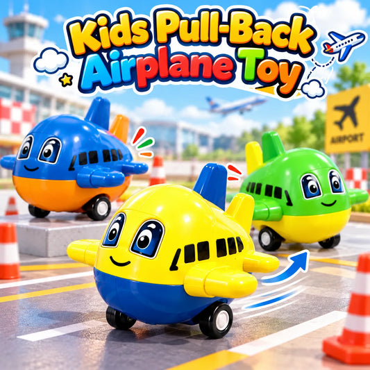 Kids Colorful Pull-Back Airplane Toy