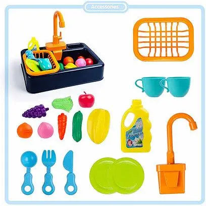 Kitchen Sink Play Set with Running Water - Deliverrpk