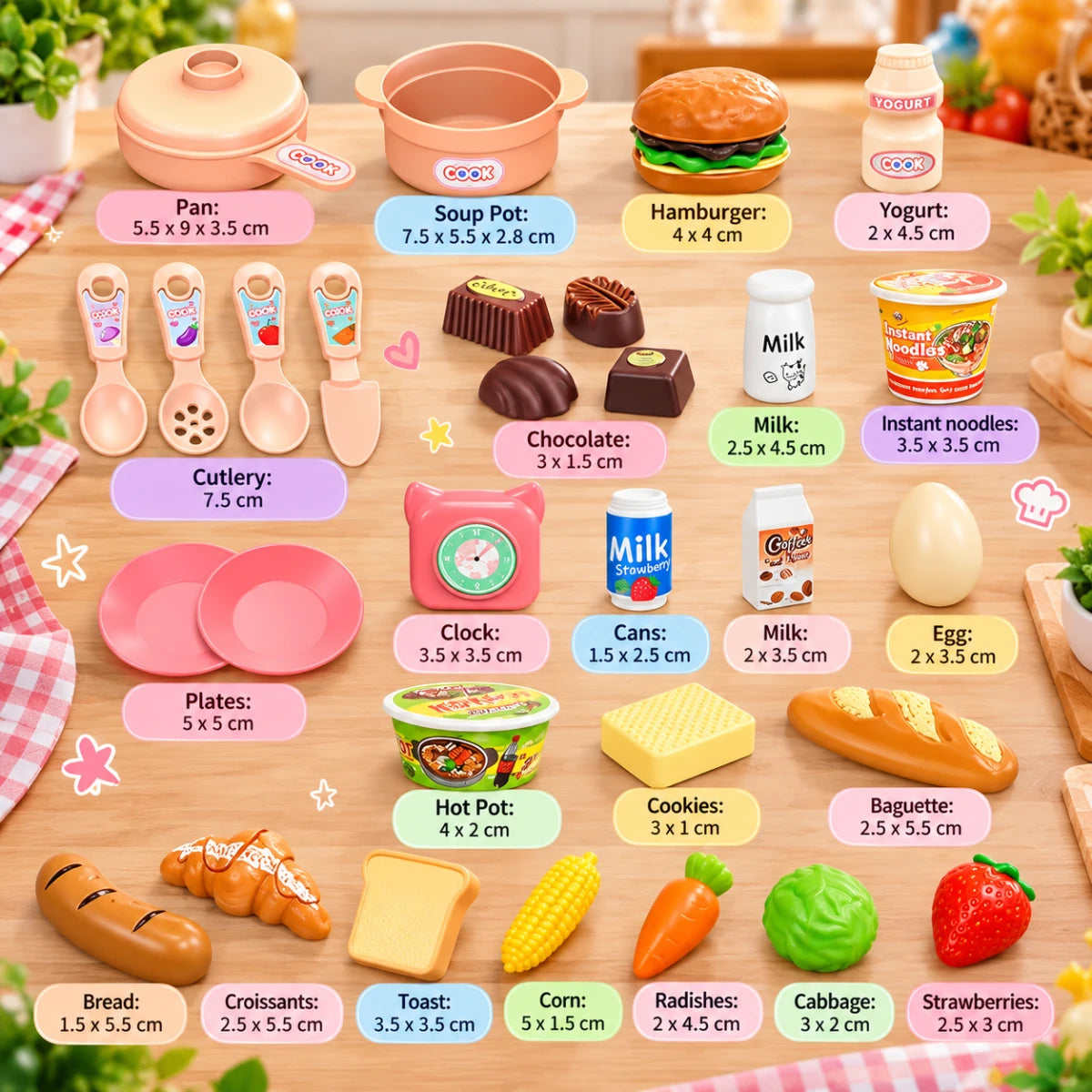 Kitchen Playset with Realistic Steam and Light