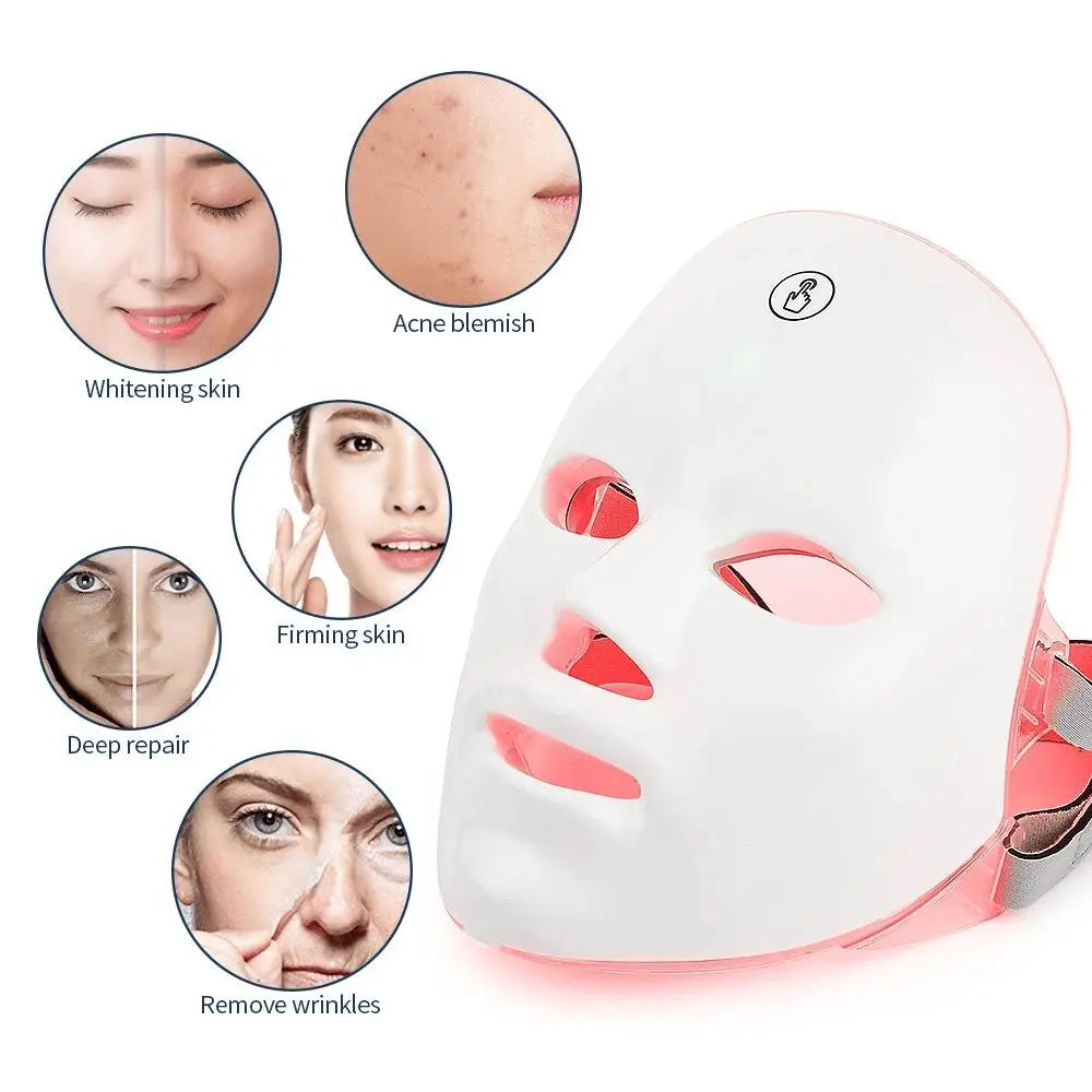 LED Facial Mask Light Therapy - Deliverrpk