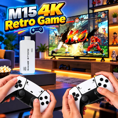 M15 4K Retro Game with Dual 2.4G Wireless Controllers For  Kids