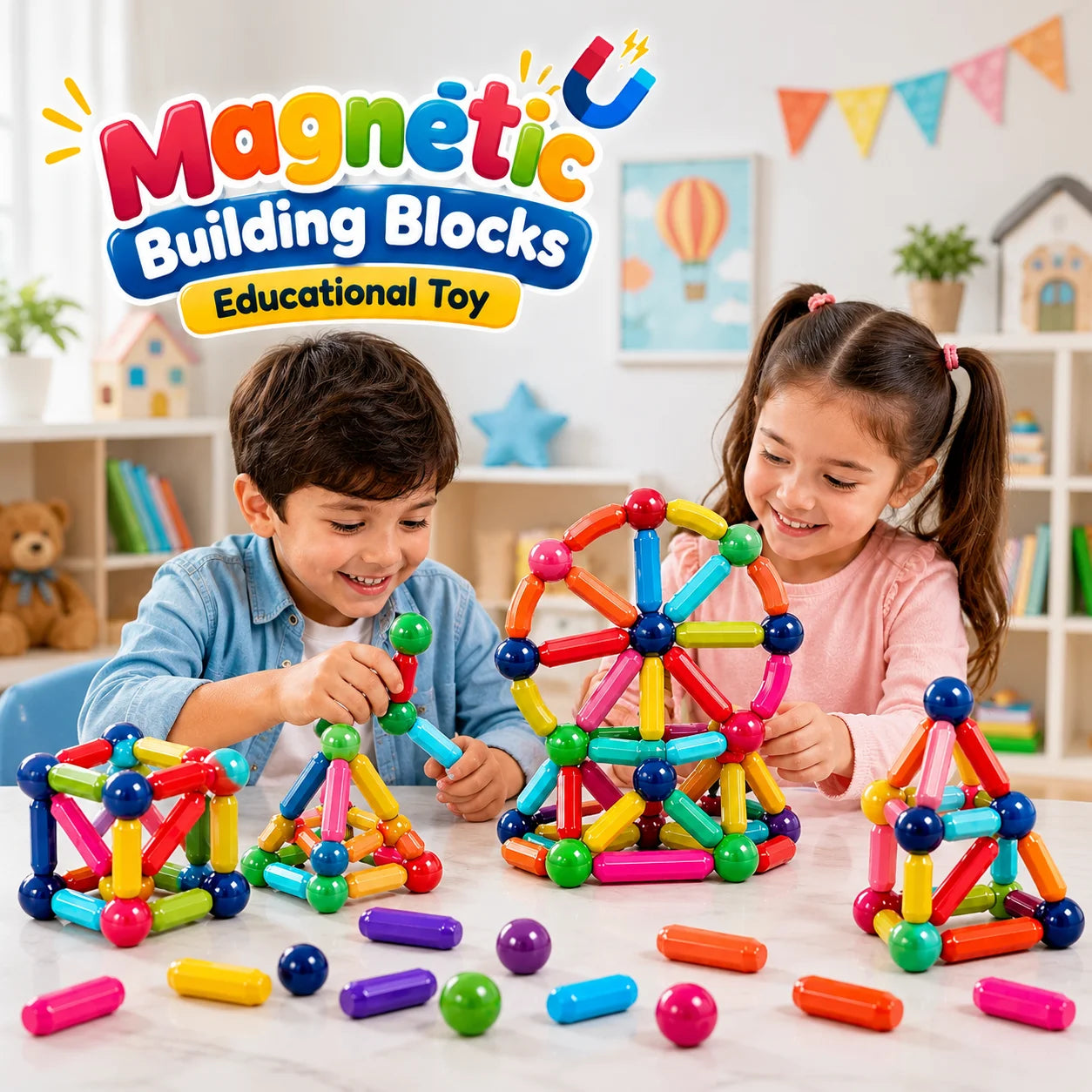 Magnetic Building Blocks Educational Toy