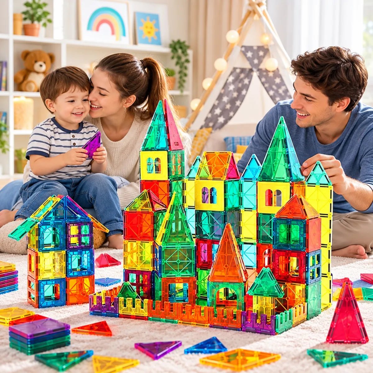 Magnetic Building Tiles for Kids STEM Construction Toy