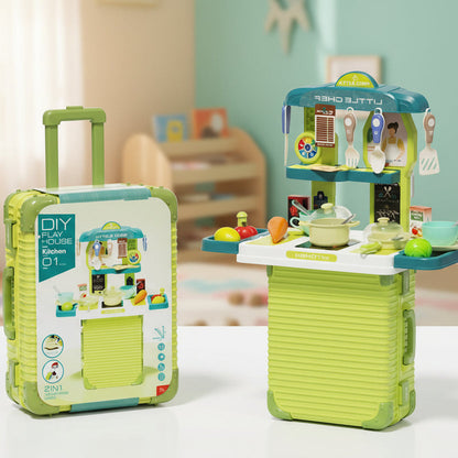 Green Large Kitchen Play Set for Kids